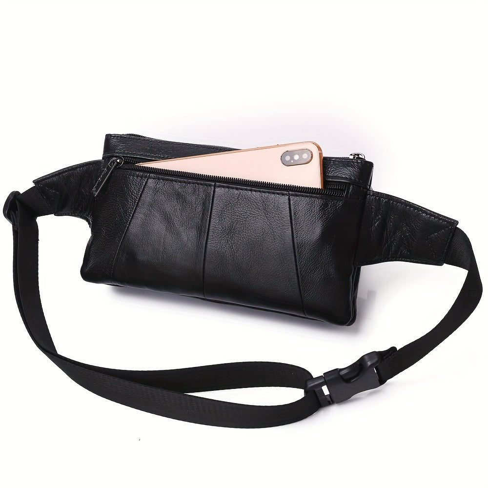 Waist Bag – Genuine Leather, Adjustable Strap, Lightweight, for Travel – detail view 5