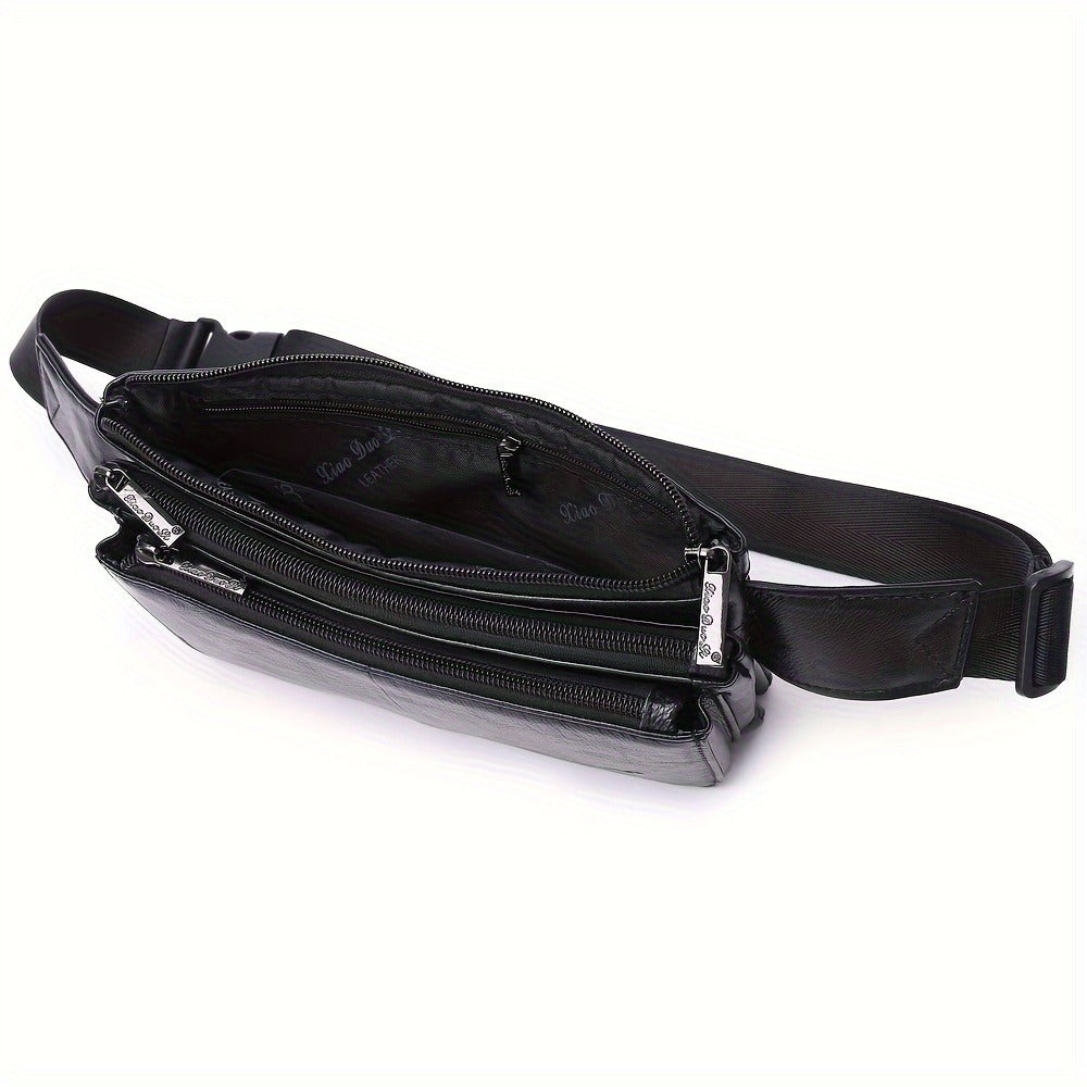 Waist Bag – Genuine Leather, Adjustable Strap, Lightweight, for Travel – detail view 6
