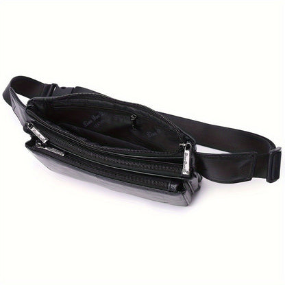 Waist Bag – Genuine Leather, Adjustable Strap, Lightweight, for Travel – detail view 6