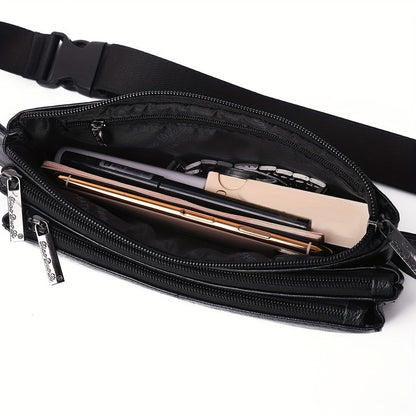 Waist Bag – Genuine Leather, Adjustable Strap, Lightweight, for Travel – detail view 7