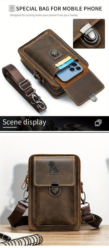 Waist Bag – Genuine Leather, Genuine Leather Waist Vintage Cowhide – detail view 18