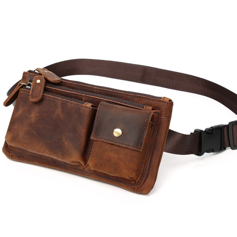 Waist Bag – Genuine Leather, Genuine Leather Waist Vintage Crazy – detail view 12