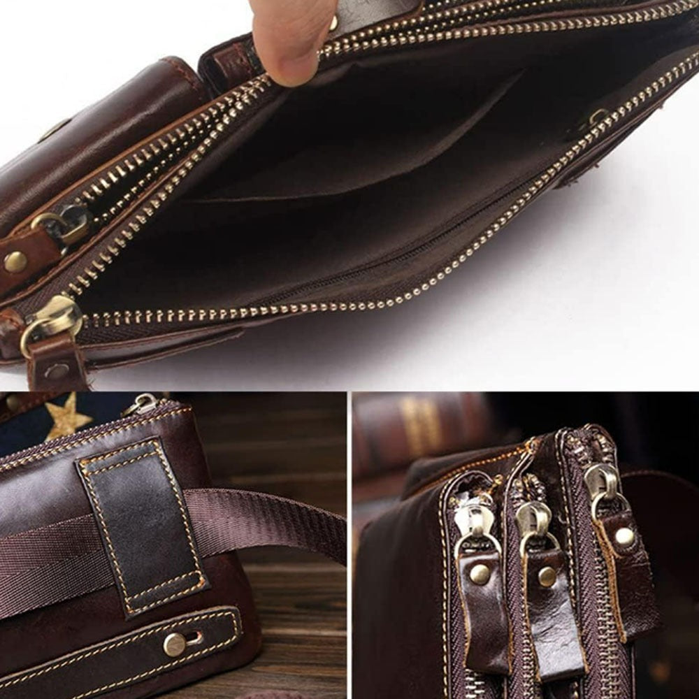 Waist Bag – Genuine Leather, Genuine Leather Waist Vintage Crazy – detail view 20