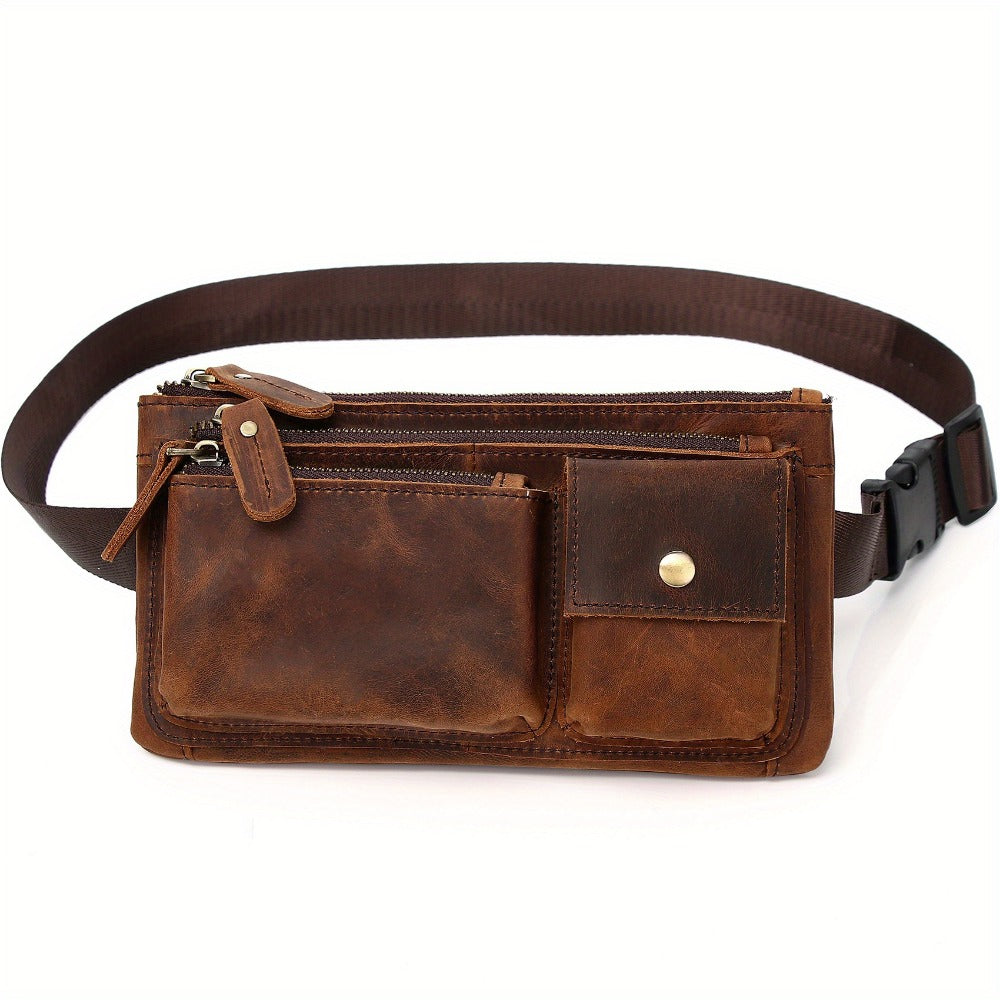 Waist Bag – Genuine Leather, Genuine Leather Waist Vintage Crazy – detail view 4