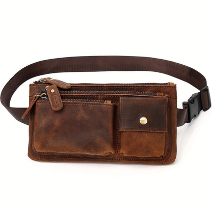 Waist Bag – Genuine Leather, Genuine Leather Waist Vintage Crazy – front view
