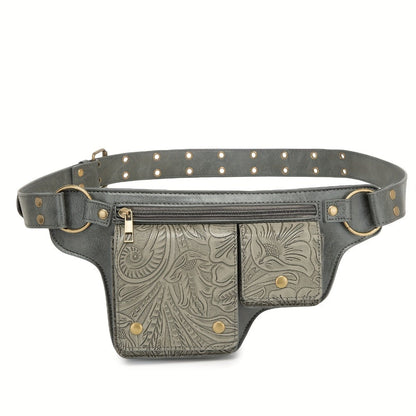 Waist Bag – Multi-Pocket, Cow Print Waist Chest Adjustable – detail view 10
