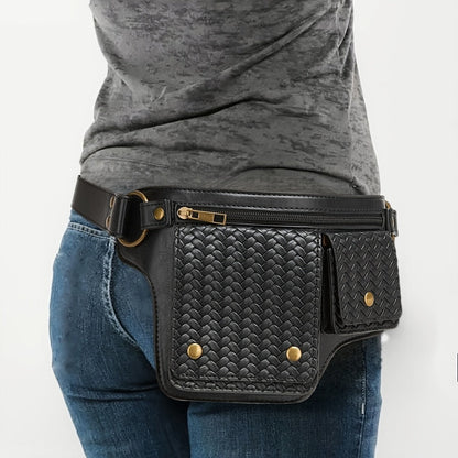 Waist Bag – Multi-Pocket, Cow Print Waist Chest Adjustable – detail view 2