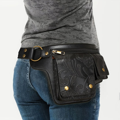 Waist Bag – Multi-Pocket, Cow Print Waist Chest Adjustable – detail view 24