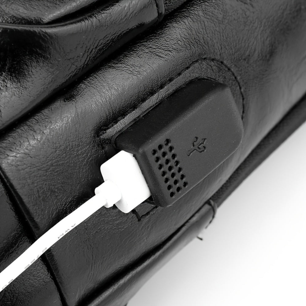 Waist Bag – PU Leather, USB Charging, Large Capacity – detail view 6