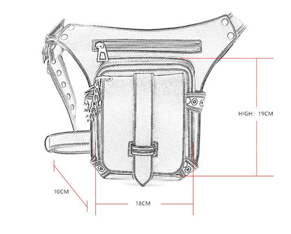 Waist Bag – Steampunk Vintage Waist Outdoor Phone – detail view 10