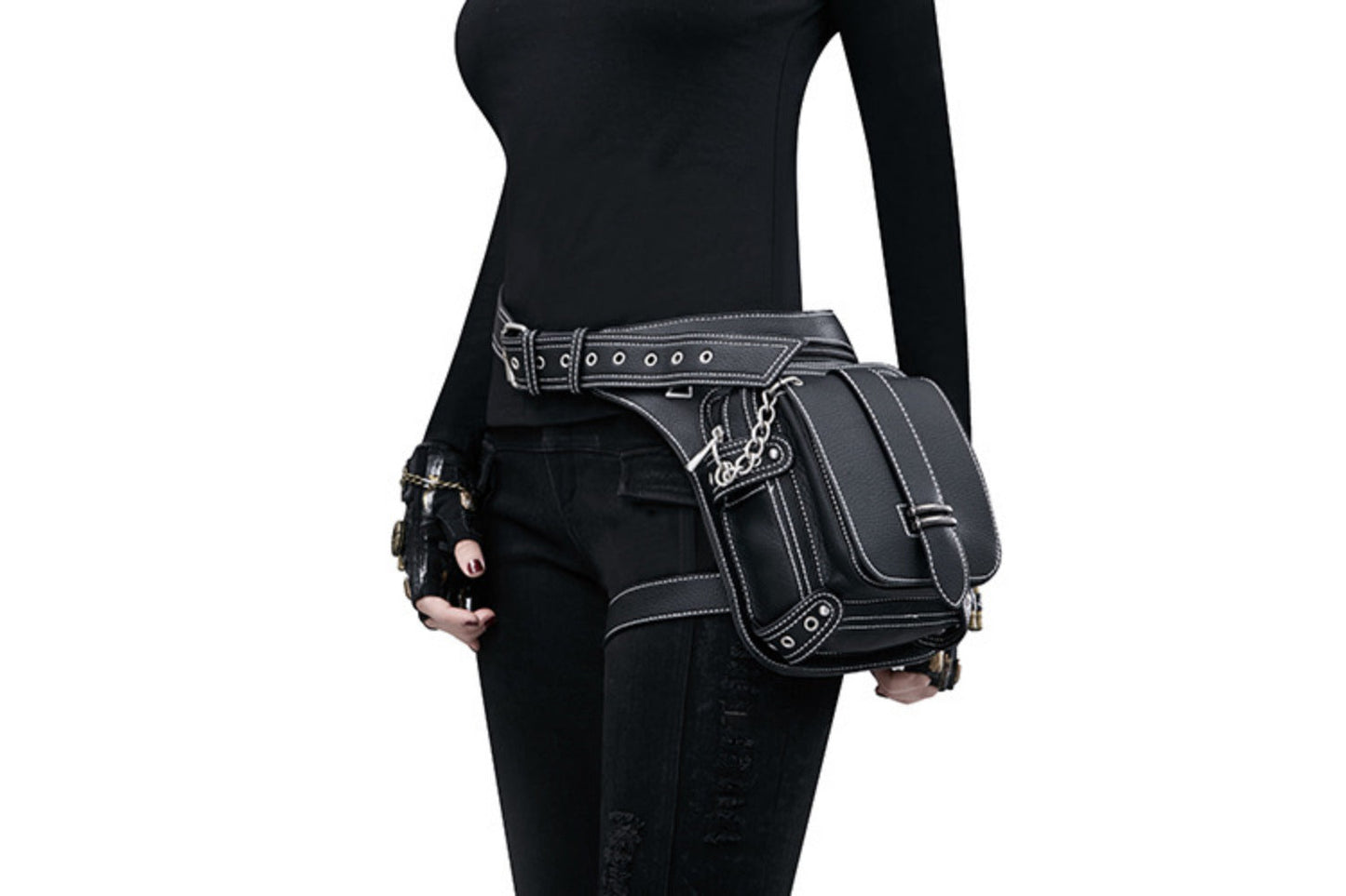 Waist Bag – Steampunk Vintage Waist Outdoor Phone – detail view 12