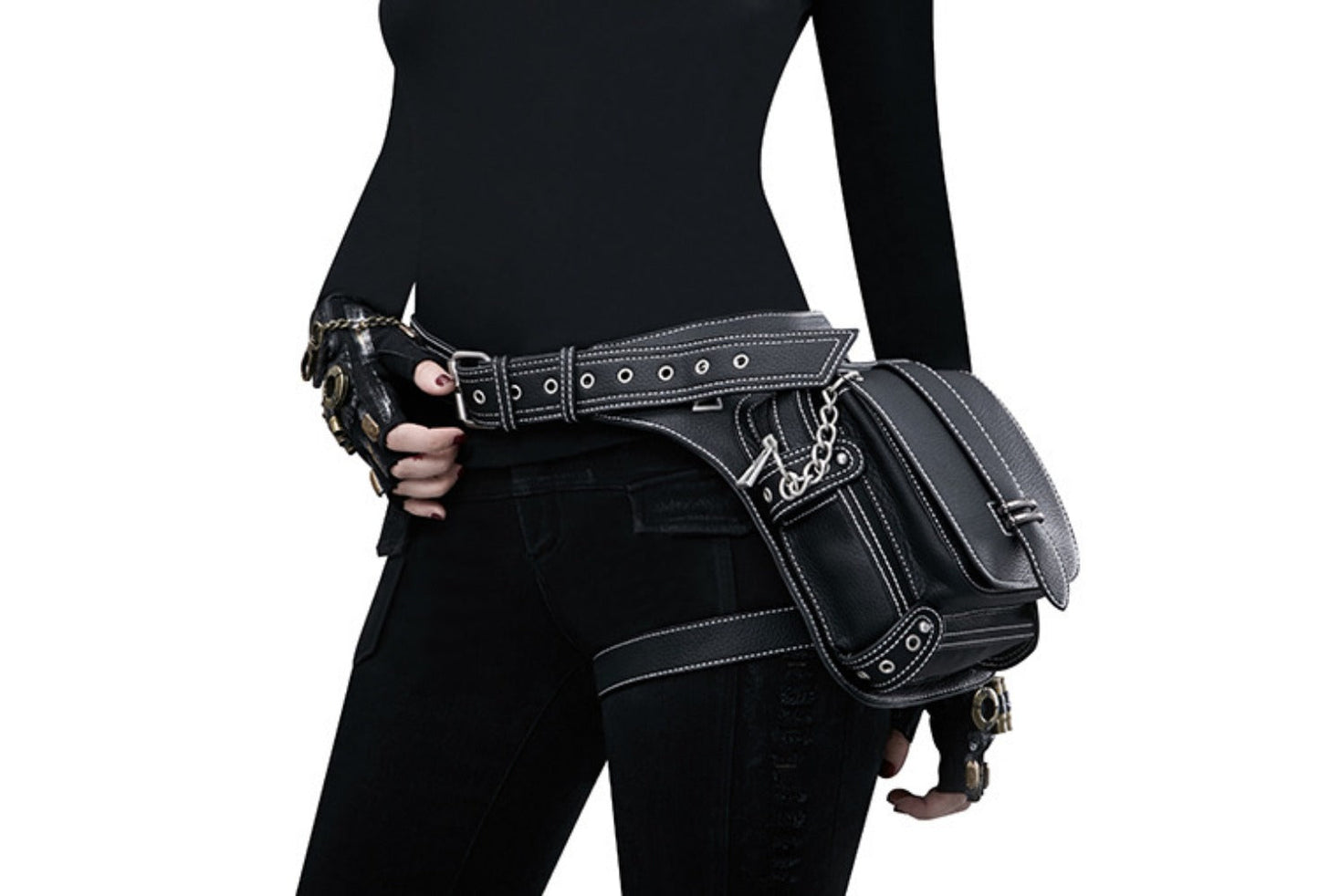Waist Bag – Steampunk Vintage Waist Outdoor Phone – detail view 16