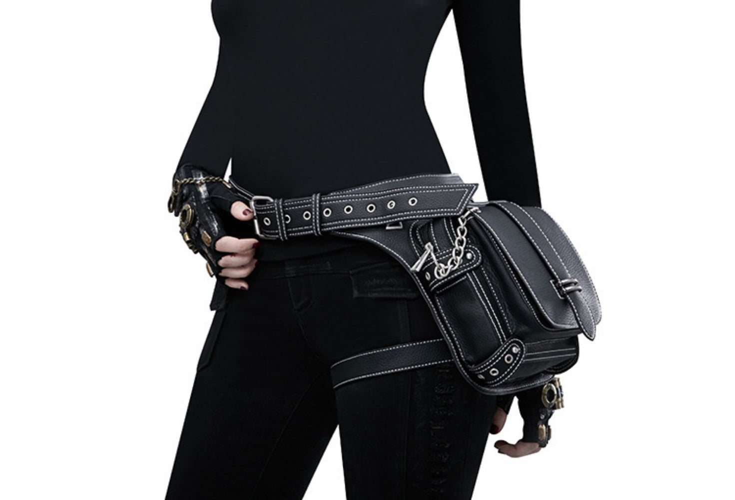 Waist Bag – Steampunk Vintage Waist Outdoor Phone – detail view 16