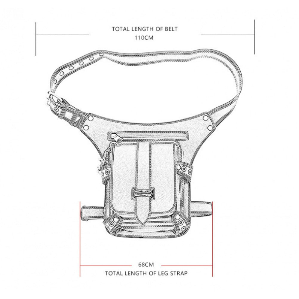 Waist Bag – Steampunk Vintage Waist Outdoor Phone – detail view 4