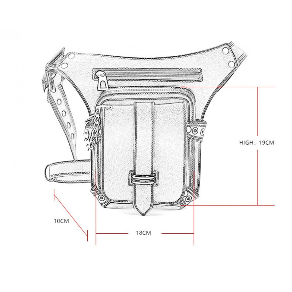 Waist Bag – Steampunk Vintage Waist Outdoor Phone – detail view 7