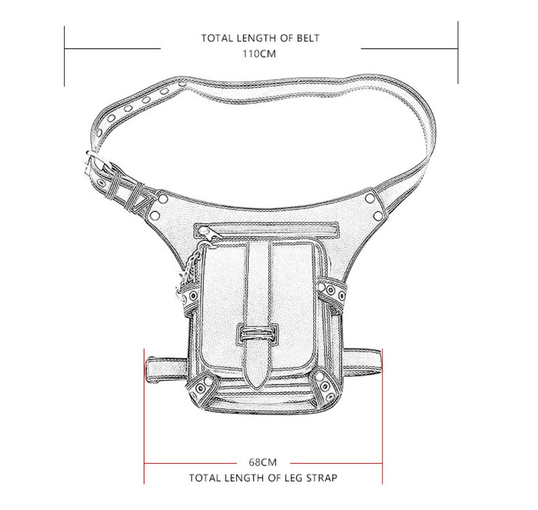Waist Bag – Steampunk Vintage Waist Outdoor Phone – detail view 9