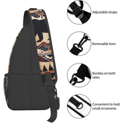 Waist Bag – for Travel & Everyday Use, Tribal Print Chest Native American – detail view 4