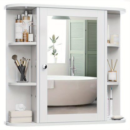 Wall-Mounted Bathroom Mirror Cabinet with Adjustable Shelves detail image - detail view 3