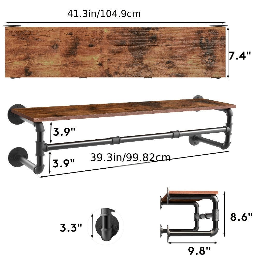 Wall-Mounted Clothes Rack for Organized Everyday Storage in Entryway detail image - detail view 4