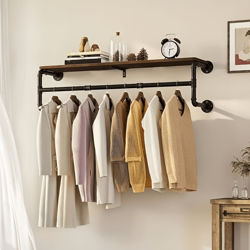 Wall-Mounted Clothes Rack for Organized Everyday Storage in Entryway detail image - detail view 9