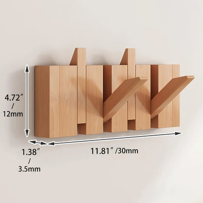 Coat Rack shown in the Beech, 4 Hooks option