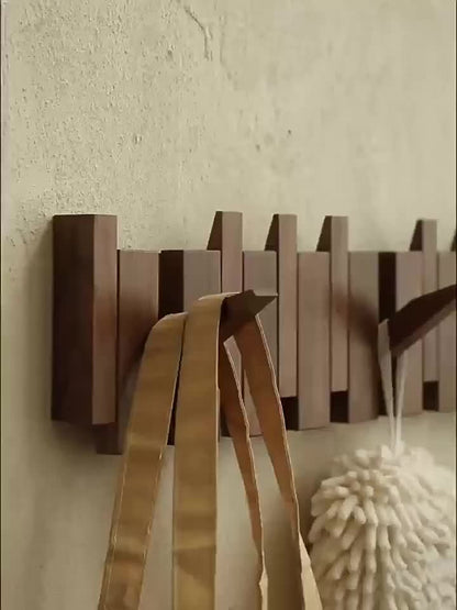 Wall-Mounted Foldable Coat Rack, Entryway Hall Tree for Organized Everyday Storage detail image - detail view 18