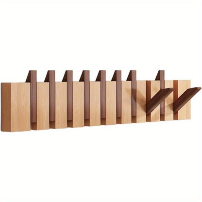 Wall-Mounted Foldable Coat Rack, Entryway Hall Tree for Organized Everyday Storage detail image - detail view 22