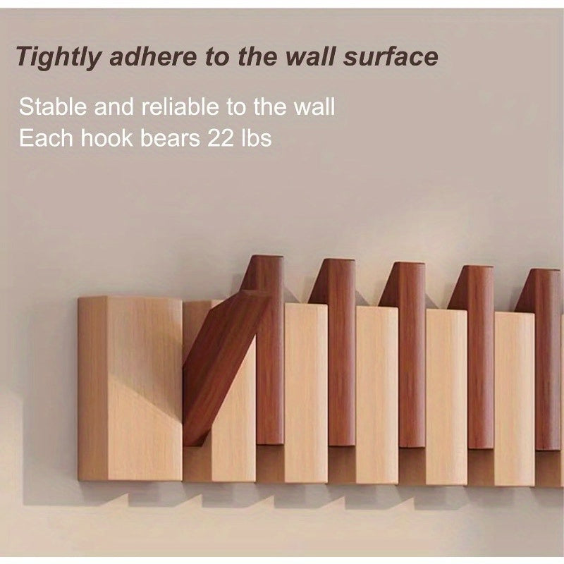 Wall-Mounted Foldable Coat Rack, Entryway Hall Tree for Organized Everyday Storage detail image - detail view 23