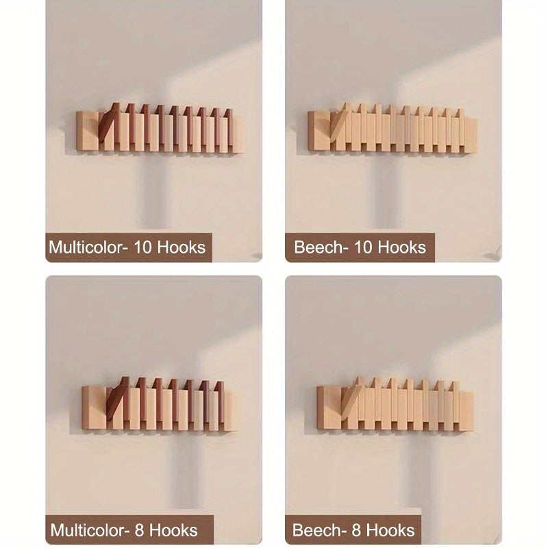 Wall-Mounted Foldable Coat Rack, Entryway Hall Tree for Organized Everyday Storage detail image - detail view 24