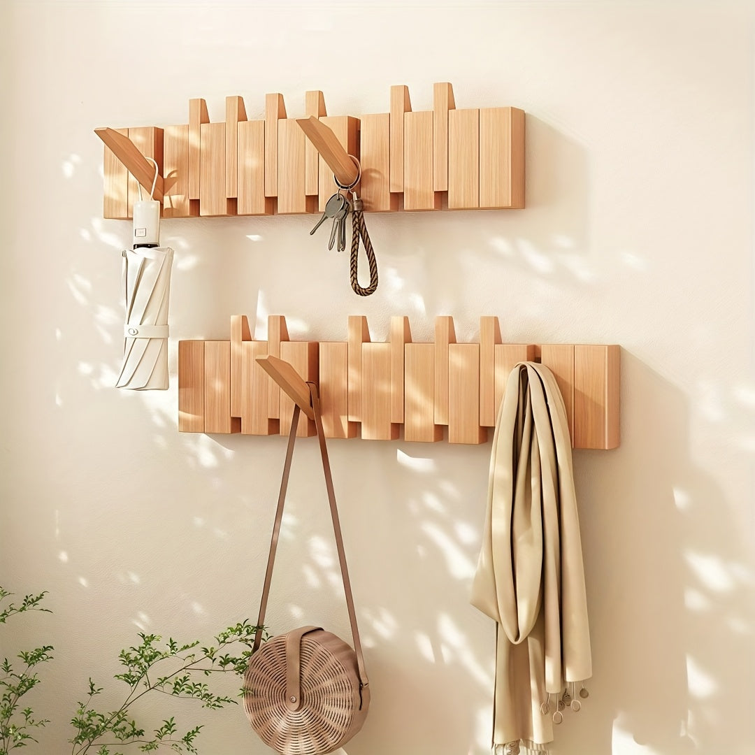 Wall-Mounted Foldable Coat Rack, Entryway Hall Tree for Organized Everyday Storage detail image - detail view 5