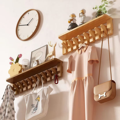 Wall-Mounted Foldable Coat Rack, Entryway Hall Tree for Organized Everyday Storage detail image - detail view 7