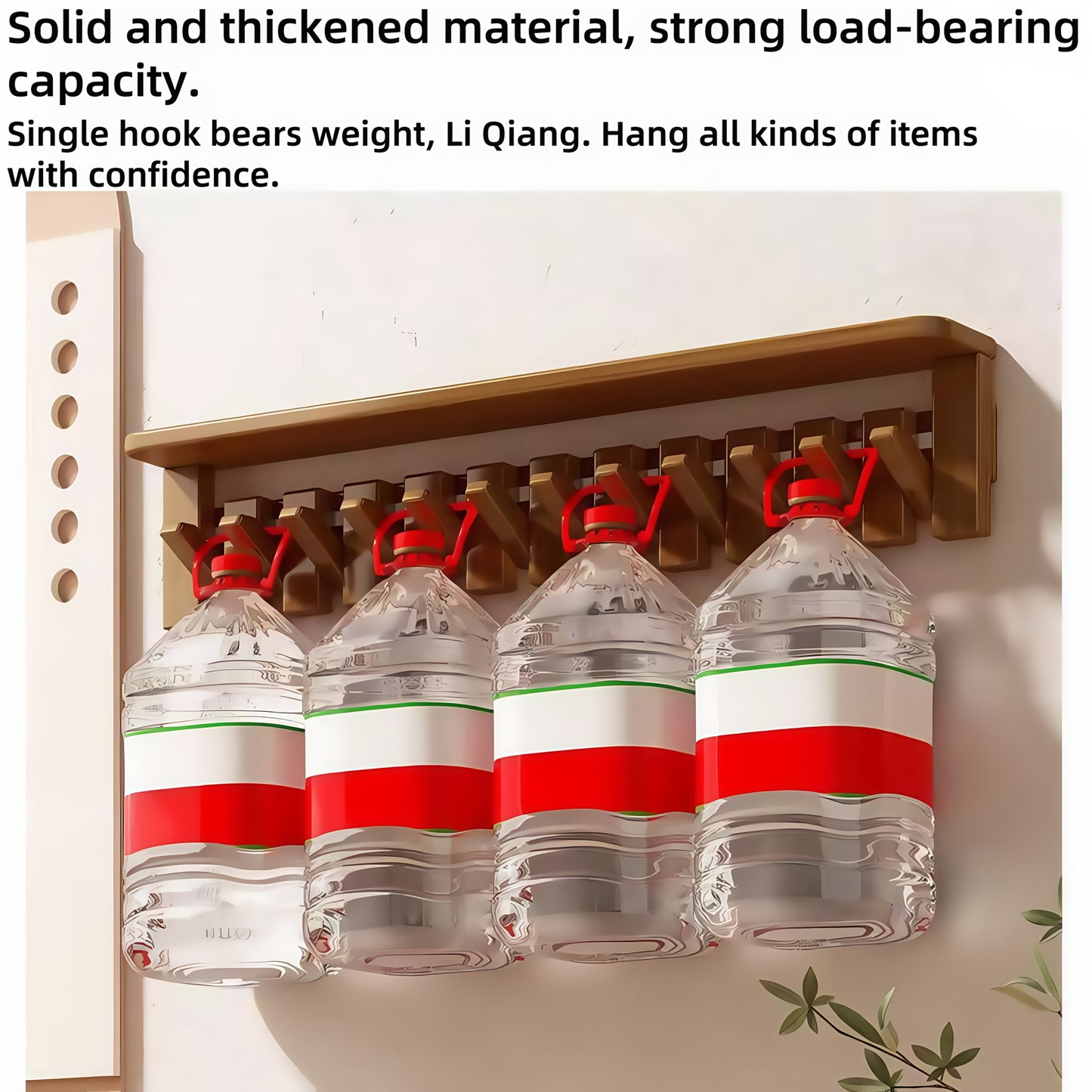 Wall-Mounted Foldable Coat Rack, Entryway Hall Tree for Organized Everyday Storage detail image - detail view 9