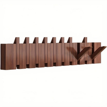 Coat Rack shown in the Walnut, 10 Hooks option