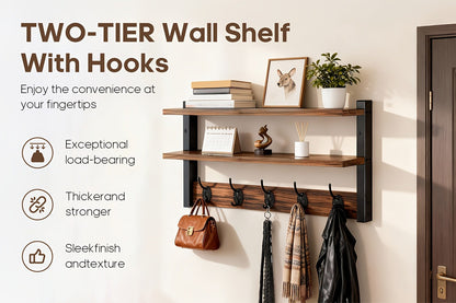 Wall-Mounted Freestanding Clothes Rack for Entryway and Living Room detail image - detail view 12