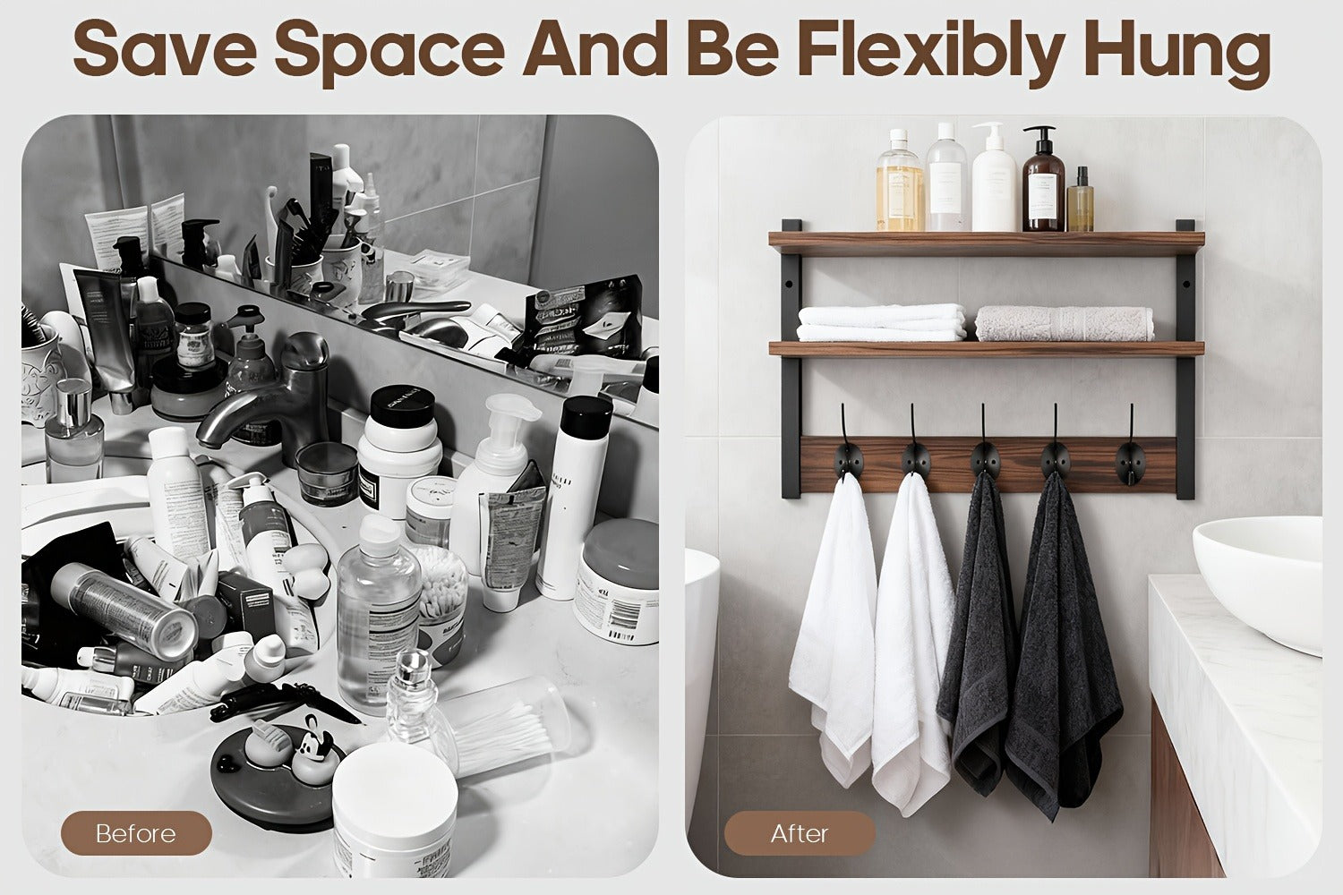 Wall-Mounted Freestanding Clothes Rack for Entryway and Living Room detail image - detail view 13