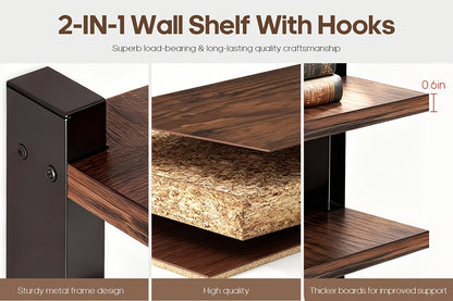 Wall-Mounted Freestanding Clothes Rack for Entryway and Living Room detail image - detail view 14