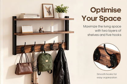Wall-Mounted Freestanding Clothes Rack for Entryway and Living Room detail image - detail view 15