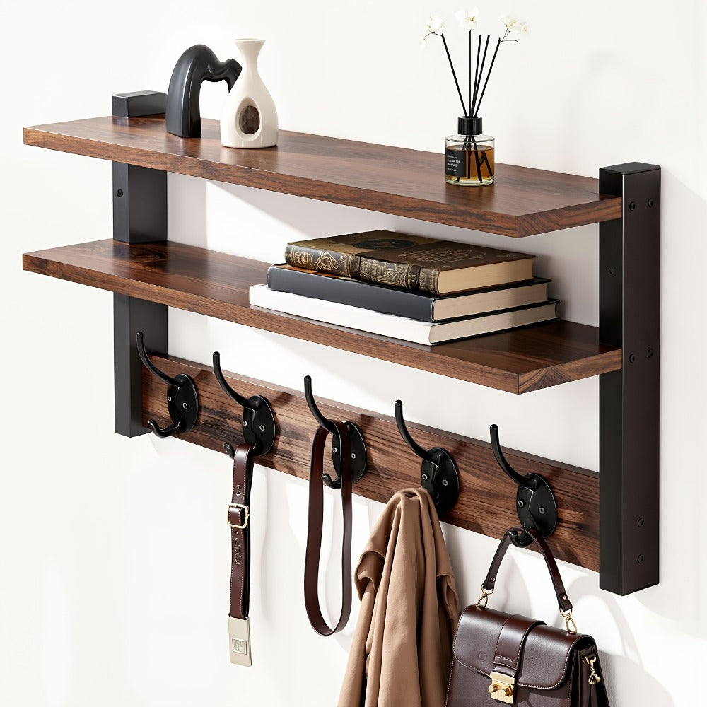 Wall-Mounted Freestanding Clothes Rack for Entryway and Living Room detail image - detail view 3