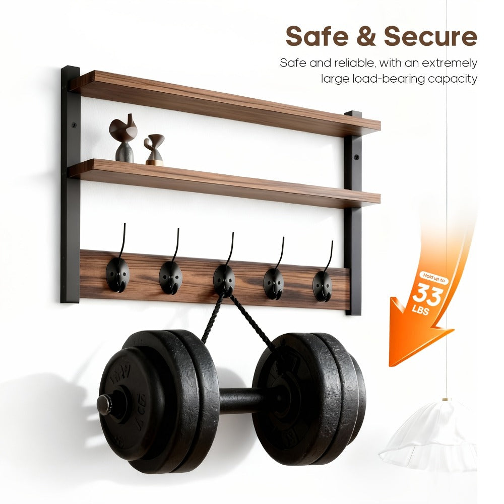 Wall-Mounted Freestanding Clothes Rack for Entryway and Living Room detail image - detail view 5
