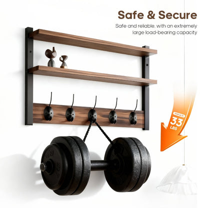 Wall-Mounted Freestanding Clothes Rack for Entryway and Living Room detail image - detail view 5