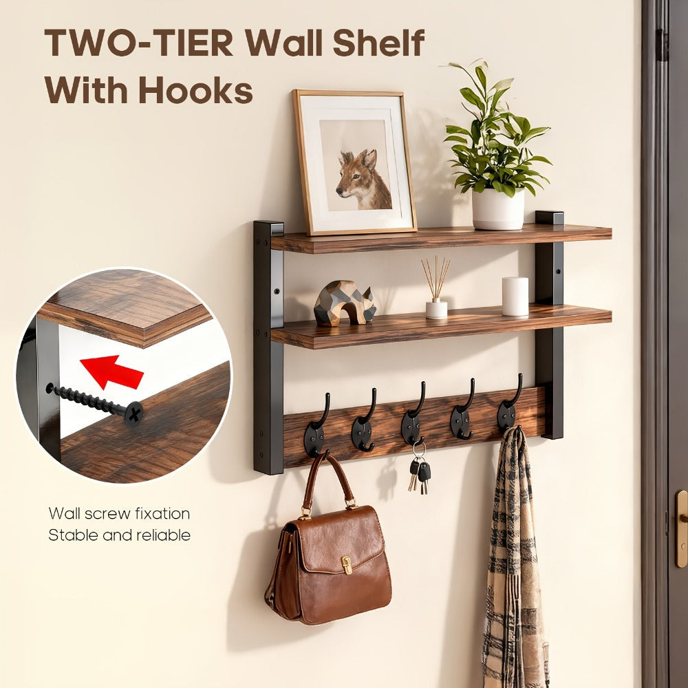 Wall-Mounted Freestanding Clothes Rack for Entryway and Living Room detail image - detail view 8