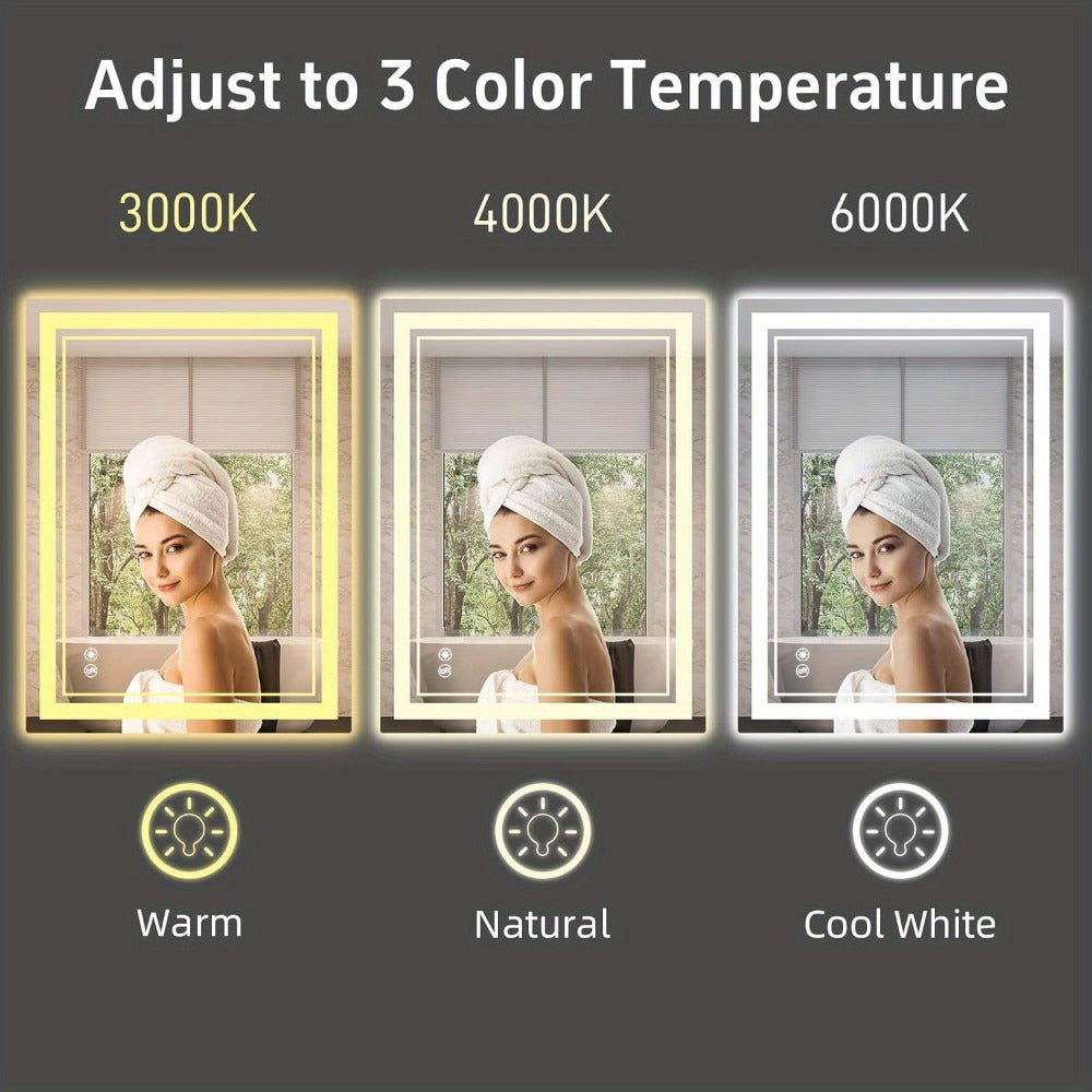Wall-Mounted LED Bathroom Vanity Mirror with Anti-Fog Function detail image - detail view 4