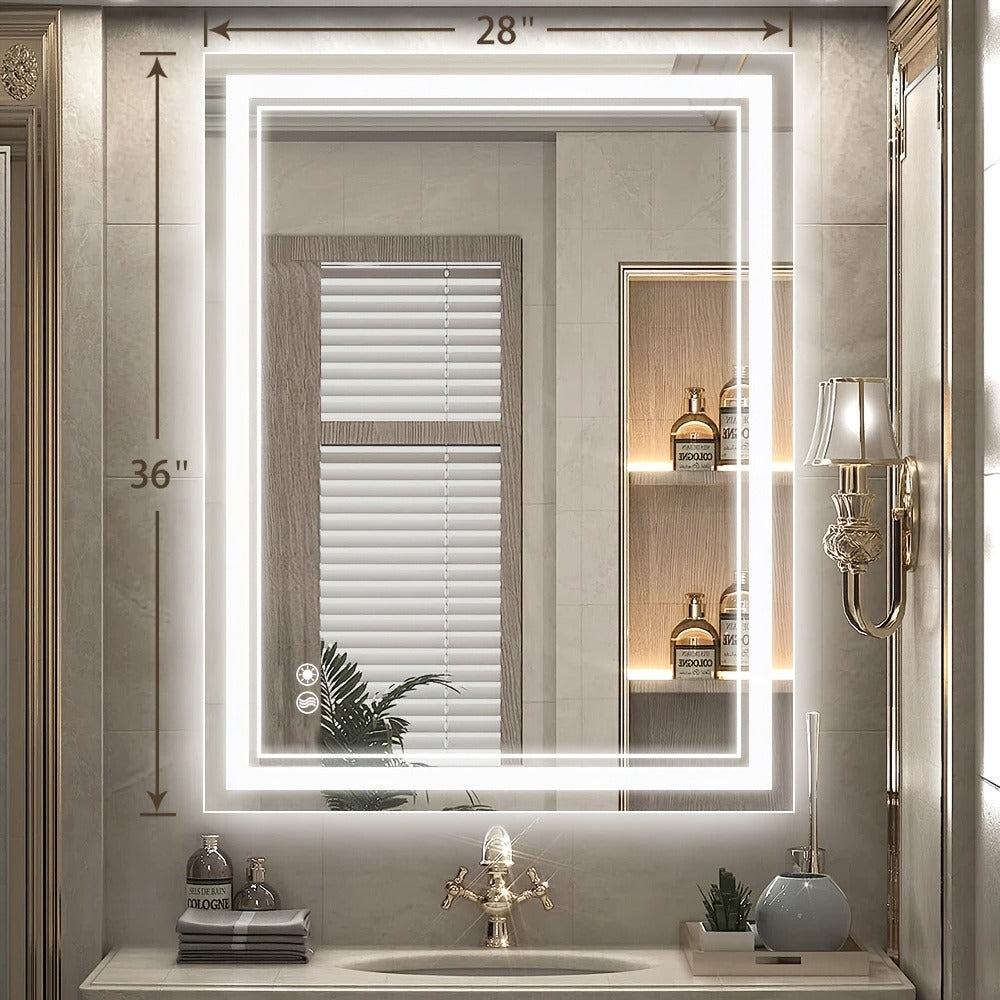 Wall-Mounted LED Bathroom Vanity Mirror with Anti-Fog Function detail image - detail view 7