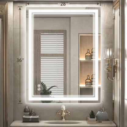 Wall-Mounted LED Bathroom Vanity Mirror with Anti-Fog Function detail image - detail view 7