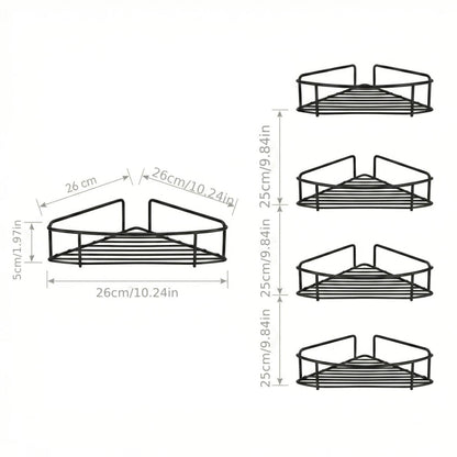 Wall-Mounted Metal Bathroom Corner Shelf for Organized Everyday Storage detail image - detail view 6