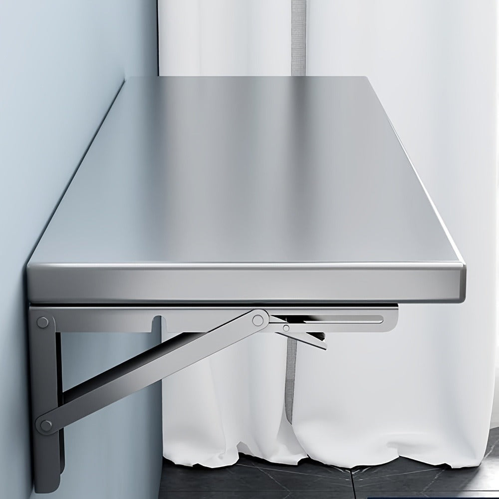 Wall-Mounted Metal Folding Table, Foldable Card Table for Bathroom detail image