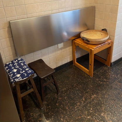 Wall-Mounted Metal Folding Table, Foldable Card Table for Bathroom detail image - detail view 5