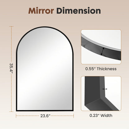 Wall Mirror shown in the Black, 36"L x 24"W option