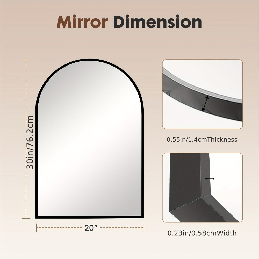 Wall-Mounted Metal Wall Mirror, Bathroom Vanity Mirror for Dressing and Daily Routines detail image - detail view 3