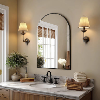 Wall-Mounted Metal Wall Mirror, Decorative Wall Mirror for Bathroom detail image - detail view 7